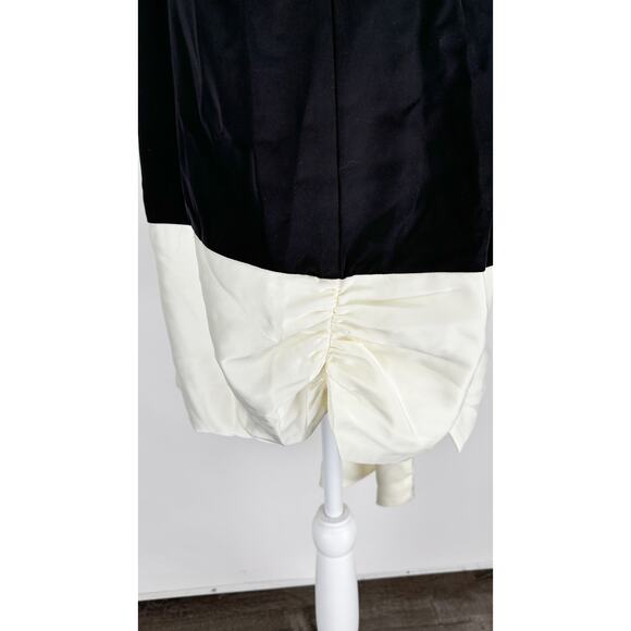 Aria Cove Taylor Satin Cami Mini Dress Oversized Bow Black White Womens Size 12 - Picture 8 of 14